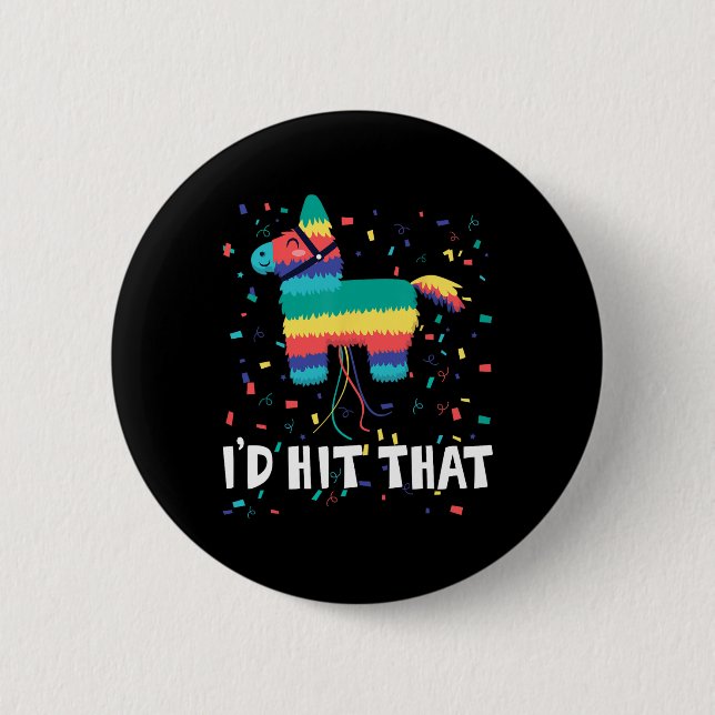 Ich hatte getroffen, dass Pinata Shirt Funny Cinco Button (Vorderseite)