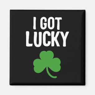 Ich Hatte Glück Papa St Patricks Day Schwangerscha Magnet