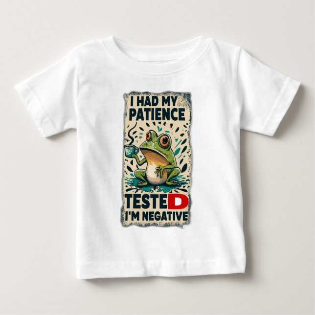 ICH HATTE MEINE GEDANKEN TESTET, ICH BIN NEGATIV BABY T-SHIRT (Vorderseite)