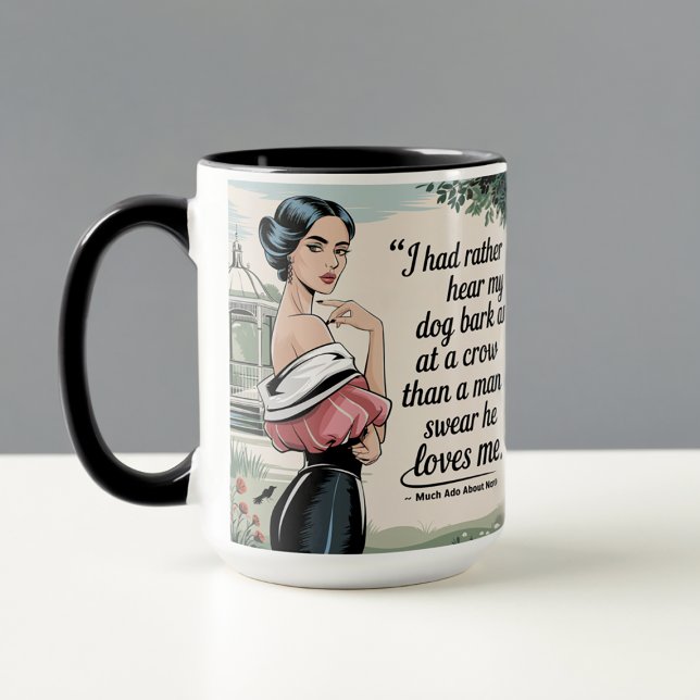 Ich hatte meinen Hund eher gehört: Feministin mit  Tasse (Von Creator hochgeladen)