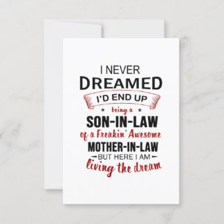 Ich hätte nie geträumt, dass ich ein Sohn im Schwi Einladung