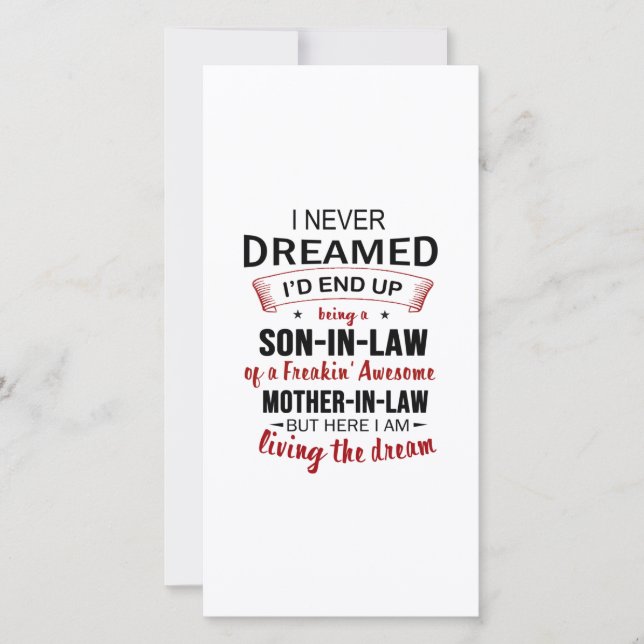 Ich hätte nie geträumt, dass ich letztendlich ein  dankeskarte (Vorderseite)