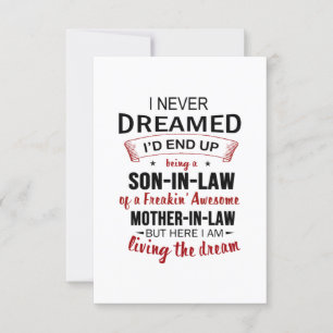 Ich hätte nie geträumt, dass ich mal ein Schwieger Einladung