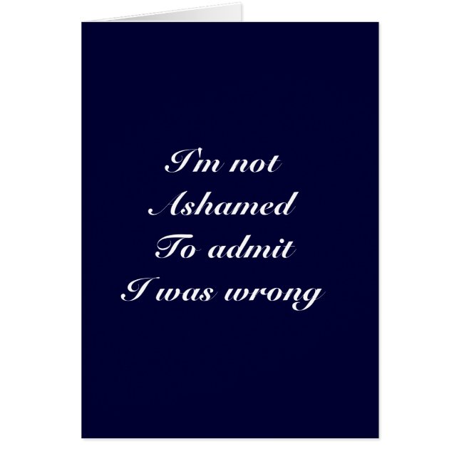 Ich hatte unrecht (Vorne)