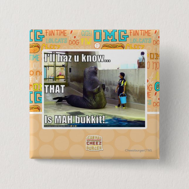 Ich haz u weiß button (Vorderseite)