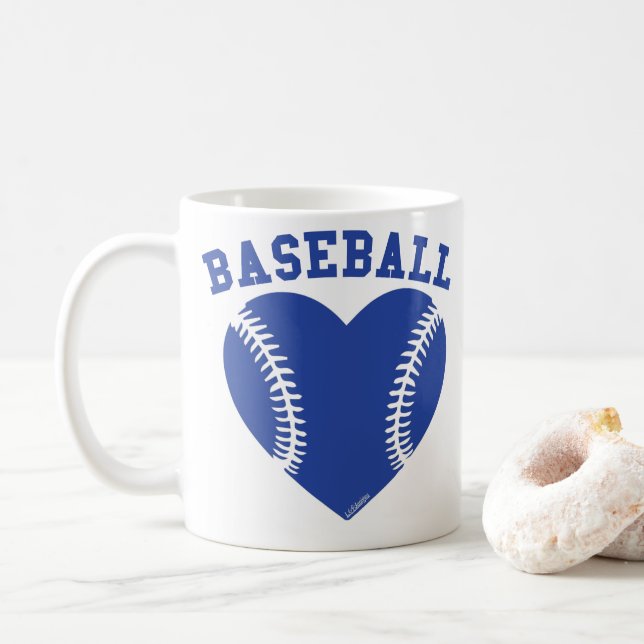 ICH HEART BASEBALL KAFFEETASSE (Mit Donut)