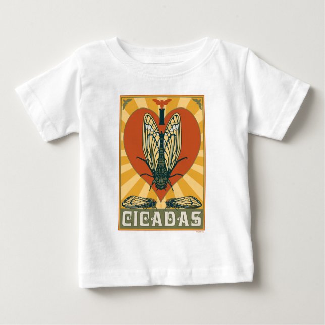 Ich heart Cicadas Baby T-shirt (Vorderseite)