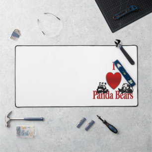 Ich heart Panda Bears Fun Schreibtischunterlage