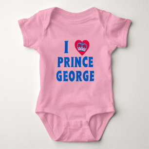 ICH HEART PRINCE GEORGE mit Herz und Krone Baby Strampler