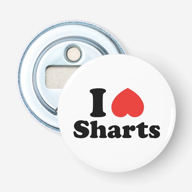 Ich heart Sharts Flaschenöffner (Vorderseite)