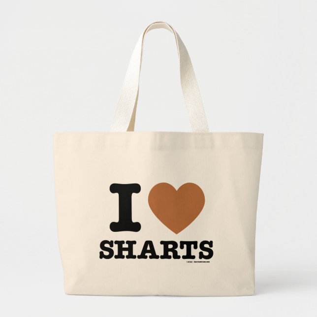 Ich heart Sharts Jumbo Stoffbeutel (Vorne)