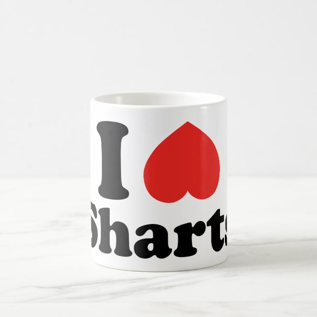 Ich heart Sharts Kaffeetasse (Mittel)