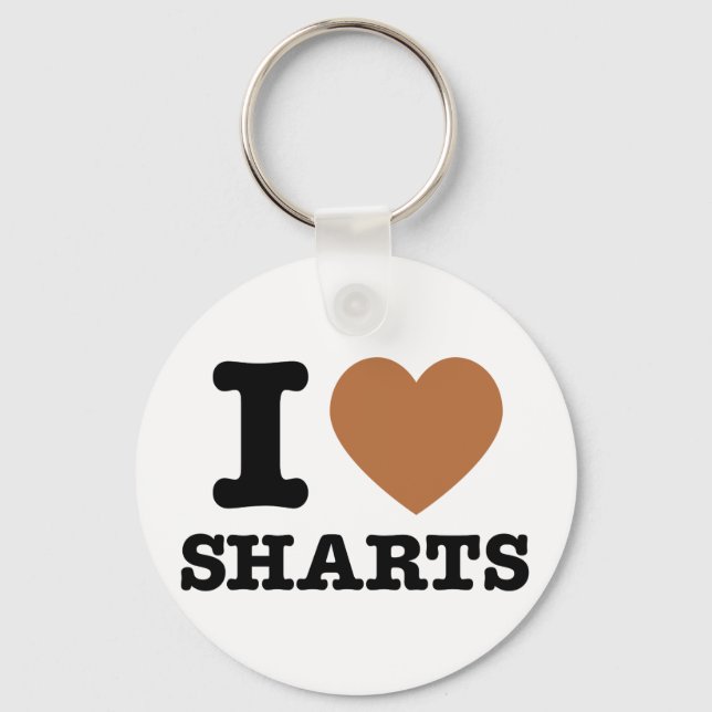 Ich heart Sharts Schlüsselanhänger (Vorderseite)