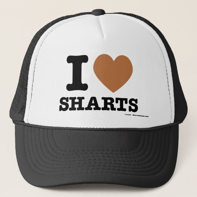 Ich heart Sharts Truckerkappe (Vorderseite)