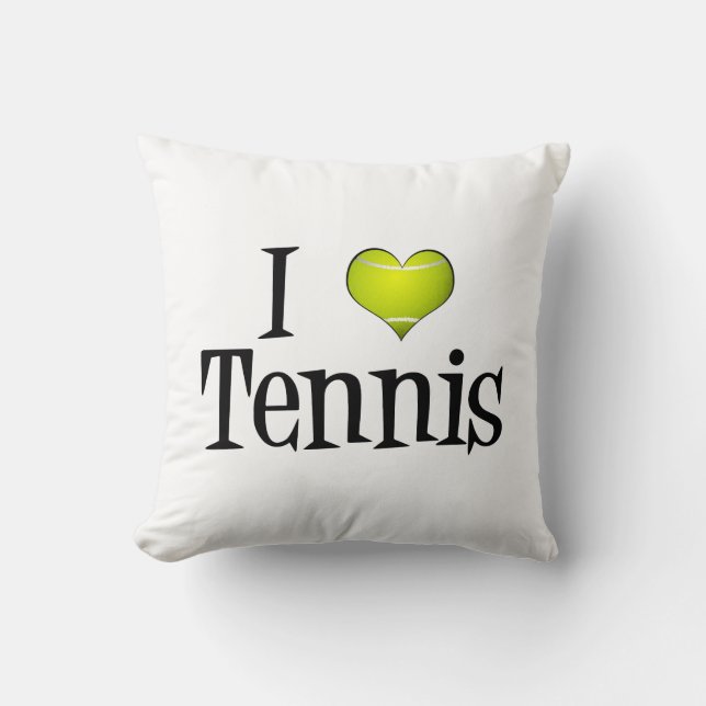 Ich heart Tennis Kissen (Vorderseite)