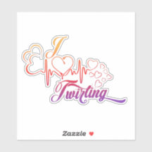 ICH HEART Twirt 6X6 Decal