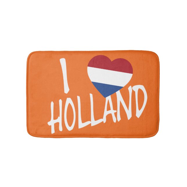 Ich heartflag Holland, auf oder bmcnt Badematte (Vorderseite)