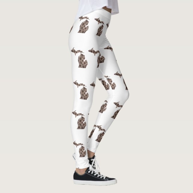 Ich hebe die Großen Seen - Petoskey Stein Leggings (Rechts)
