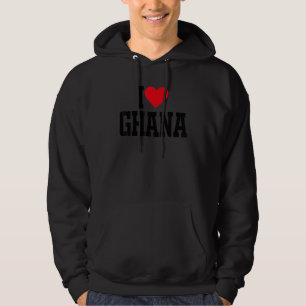 Ich hebe Ghana mit Red heart I Liebe Ghana Hoodie