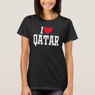 Ich hebe Katar mit Rotem Herzen I Liebe Katar 1 T-Shirt