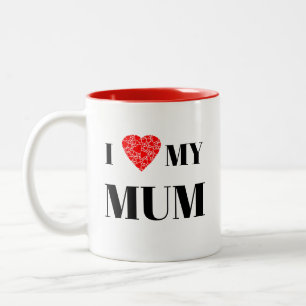 Ich hebe meine Mama   Geschenk zum Personalisieren Zweifarbige Tasse