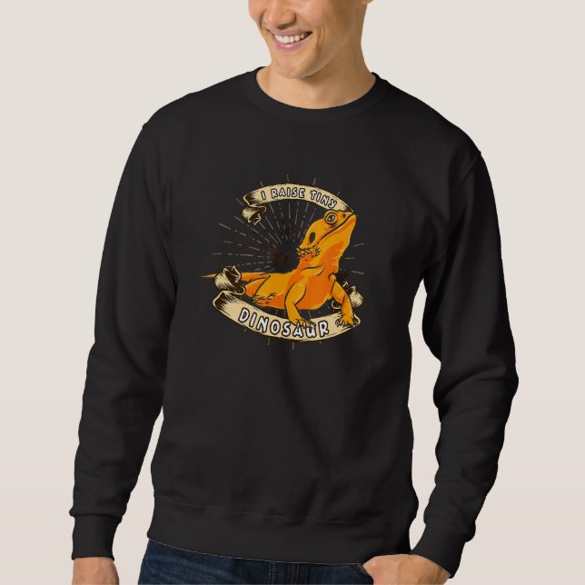 Ich hebe Tiny Dinosaurier Barted Dragon Sweatshirt (Vorderseite)