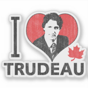 Ich hebe Trudeau Contut Cut Aufkleber