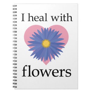 Ich heile mit Blume Notizblock