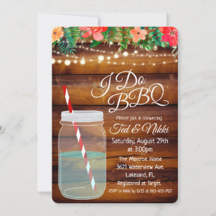 Ich heirate BBQ Mason Jar Paar-Shower-Einladung Einladung