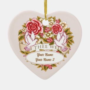 Ich heirate Dich benutzerdefinierter Hochmuckschmu Keramik Ornament