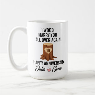 Ich heirate dich über 16 Jahre Kaffeetasse