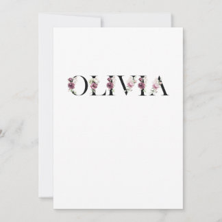 Ich heiße Olivia. Ich heiße Olivia. Einladung