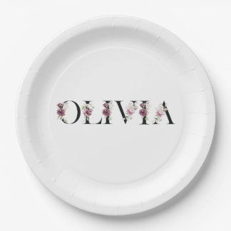 Ich heiße Olivia. Ich heiße Olivia. Pappteller