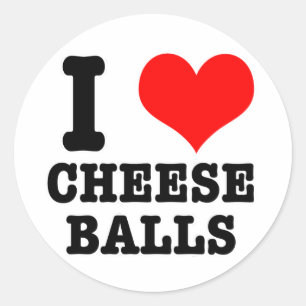 ICH HEIZT (LIEBE) KÄSTE BALLS RUNDER AUFKLEBER