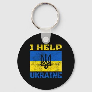 Ich helfe der Ukraine Unterstützung für Ukrainer I Schlüsselanhänger