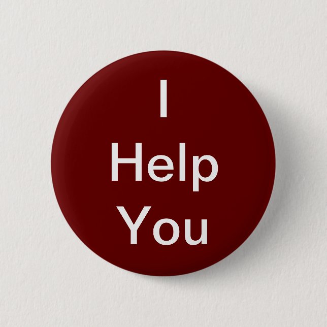 Ich helfe Ihnen Knopf Dunkelrot Tasten Button (Vorderseite)