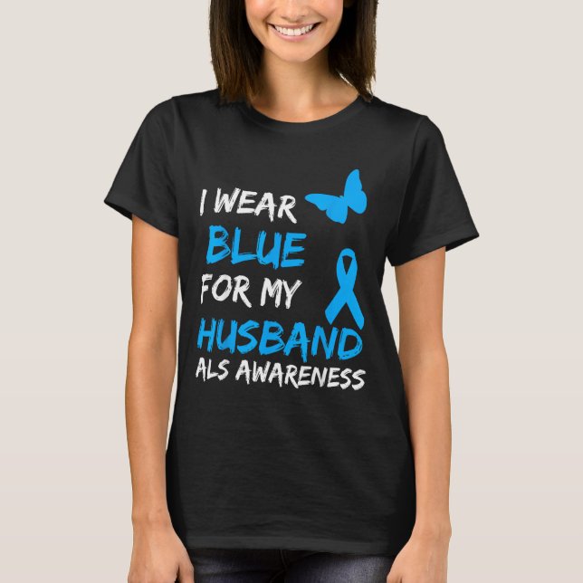 Ich Hemd Als Bewusstsein Blau Ehemann T-Shirt (Vorderseite)