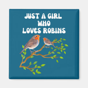 Ich Hemd Robins Vogelliebhaber Farbige Geschenk Magnet