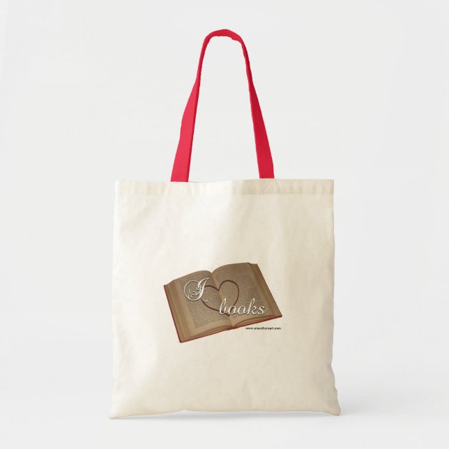 "Ich Herz buche" Taschen-Tasche Tragetasche (Vorne)