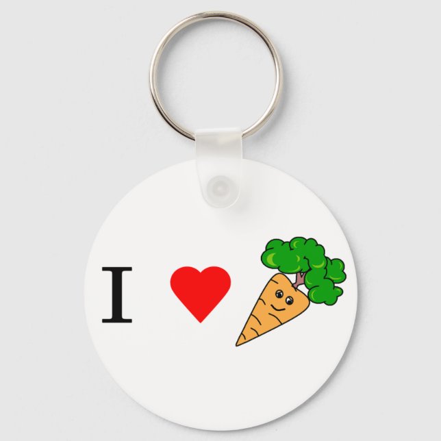 Ich Herz Carrots Schlüsselanhänger (Vorderseite)