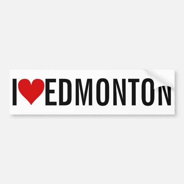 Ich [Herz] Edmonton Autoaufkleber (Vorne)