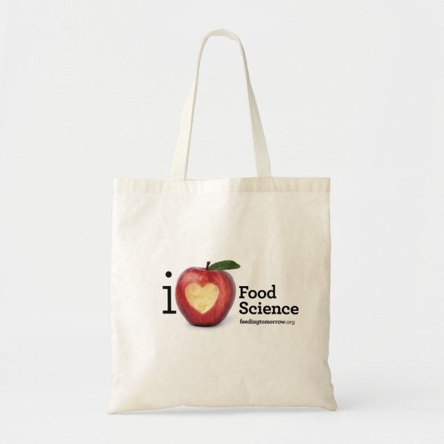 "Ich Herz-Ernährungswissenschafts-" Tasche (Vorne)