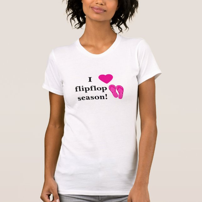 Ich *Herz* Flipflop-Saison! T-Shirt (Vorderseite)