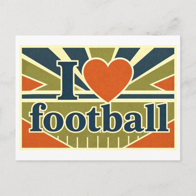 "Ich [Herz] Fußball" Postkarte (Vorderseite)
