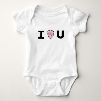 "Ich [Herz-Geformt-Molar} u-" Baby-Strampler Baby Strampler