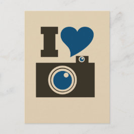Ich Herz-Kamera Postkarte