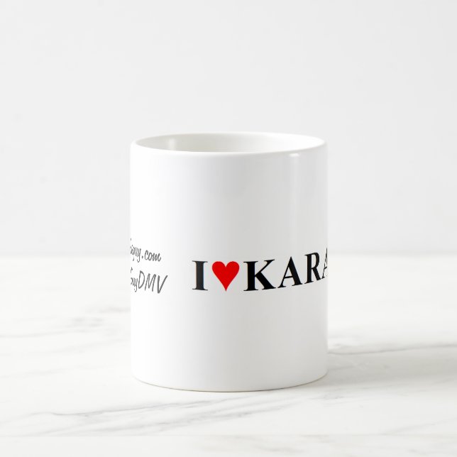 "Ich Herz-Karaoke-" Kaffee-Tasse Kaffeetasse (Mittel)