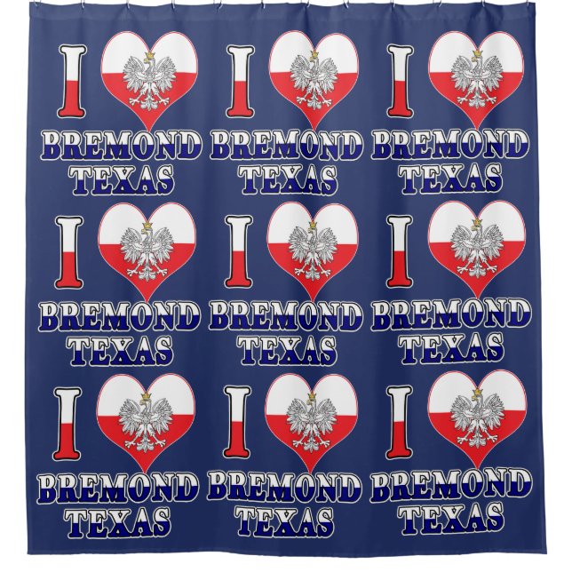 Ich Herz Liebe Bremond Texas Duschvorhang (Vorderseite)