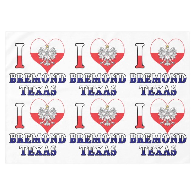 Ich Herz Liebe Bremond Texas Tischdecke (Vorderseite (Horizontal))