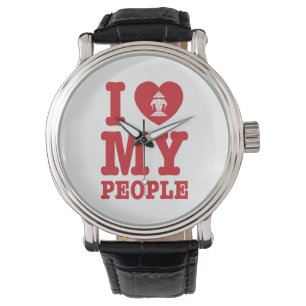 Ich Herz (Liebe) Erawan My Lao People Armbanduhr